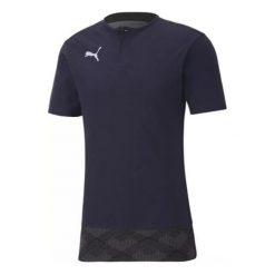 Koszulka Polo Męska Logo Sportowa. Niebieskie koszulki polo męskie Puma, m, bez wzorów, sportowe, bez kołnierzyka, bez ramiączek. Za 107.99 zł.