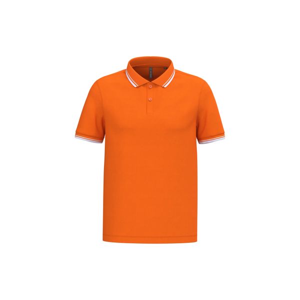 Polo z kontrastowymi wstawkami Kariban. Białe koszulki polo męskie KARIBAN, m, bez wzorów, bez kołnierzyka, bez ramiączek. Za 125.50 zł.