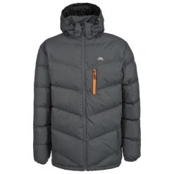 Kurtka Męska Ocieplana. Fioletowe kurtki męskie Trespass, l, bez wzorów, z puchu, sportowe, bez ramiączek, bez kaptura. Za 273.99 zł.