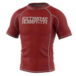 Koszulka Męska Rashguard MMA na Siłownię EXTREME HOBBY TRACE. Czerwone bielizna termoaktywna męska EXTREME HOBBY, m, bez wzorów, z bawełny, bez ramiączek, do biegania. Za 199.00 zł.