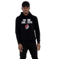 Bluza z kapturem Portland Trail Blazers NBA. Czarne bluzy nierozpinane męskie New Era, m, bez wzorów, z kapturem. Za 295.00 zł.