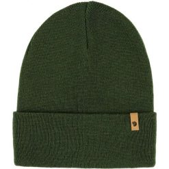 Klasyczna Dzianinowa Czapka Fjall Raven Dorosłych. Zielone czapki męskie Fjällräven, bez wzorów, z dzianiny, klasyczne. Za 188.99 zł.
