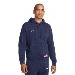 Męska Bluza Z Kapturem Paris Saint Germain FC. Niebieskie bluzy z kapturem męskie Nike, m, bez wzorów, z kapturem. Za 425.99 zł.