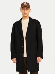 Jack & Jones Płaszcz wełniany Harris 12263845 Czarny Regular Fit. Czarne płaszcze męskie Jack & Jones, na zimę, l, bez wzorów, z syntetyku, bez kaptura. Za 599.99 zł.
