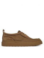 Clarks Półbuty Polden Moc 26186452 Beżowy. Brązowe codzienne półbuty męskie Clarks, bez wzorów, ze skóry, bez obcasa, bez zapięcia. Za 469.99 zł.