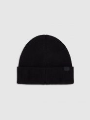 4F Czapka beanie męska - czarna Uniwersalny. Czarne czapki męskie 4f, na zimę, bez wzorów, z bawełny, eleganckie. Za 59.99 zł.
