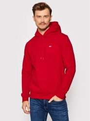 Tommy Jeans Bluza Tjm Fleece DM0DM09593 Czerwony Regular Fit. Czerwone bluzy nierozpinane męskie Tommy Jeans, m, bez wzorów, z jeansu, bez ramiączek, bez kaptura. Za 299.99 zł.