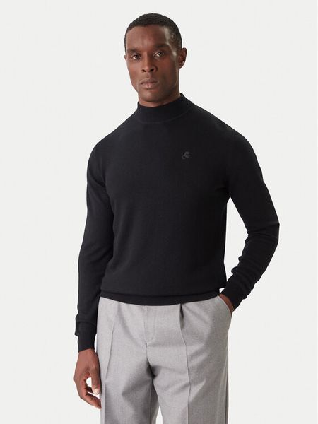 KARL LAGERFELD Golf 655002 554399 Czarny Slim Fit. Czarne kardigany męskie KARL LAGERFELD, l, bez wzorów, z wełny, bez ramiączek. Za 599.99 zł.