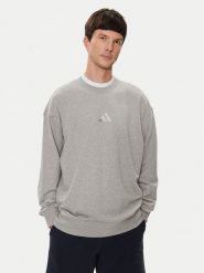 Adidas Bluza ALL SZN French Terry IY4151 Szary Loose Fit. Szare bluzy nierozpinane męskie ADIDAS, l, bez wzorów, z bawełny, bez ramiączek, bez kaptura. Za 189.99 zł.