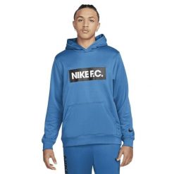 Męska Bluza Z Kapturem DF FC Libero. Niebieskie bluzy nierozpinane męskie Nike, m, bez wzorów, bez ramiączek, z kapturem. Za 220.99 zł.