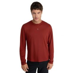 Męska koszulka trekkingowa z długim rękawem Siroko Reserve Maroon. Brązowe koszulki męskie z długim rękawem SIROKO, m, bez wzorów, z materiału, sportowe, bez kołnierzyka, bez ramiączek. Za 118.00 zł.
