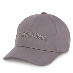 Czapka z daszkiem Calvin Klein. Szare czapki męskie Calvin Klein, bez wzorów. Za 99.99 zł.