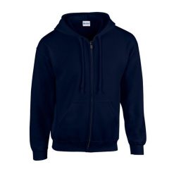 Bluza Z Kapturem Dla Dorosłych Unisex Heavy Blend Full Zip. Niebieskie bluzy nierozpinane męskie GILDAN, m, bez wzorów, bez ramiączek, z kapturem. Za 121.99 zł.