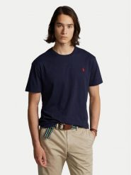 Polo Ralph Lauren T-Shirt Bsr 710680785 Granatowy Custom Slim Fit. Niebieskie koszulki polo męskie Polo Ralph Lauren, m, bez wzorów, z bawełny, bez kołnierzyka, bez ramiączek. Za 249.99 zł.