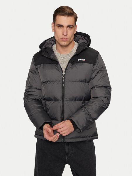 Schott NYC Kurtka zimowa UTAH2 Szary Regular Fit. Szare kurtki męskie Schott NYC, na zimę, m, bez wzorów, z syntetyku, bez ramiączek, bez kaptura. Za 589.99 zł.