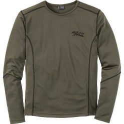 Shirt funkcyjny z długim rękawem Slim Fit bonprix ciemnooliwkowy. Koszulki męskie z długim rękawem marki bonprix. Za 24.99 zł.