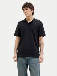 Jack & Jones Polo Kane 12270150 Czarny Regular Fit. Czarne koszulki polo męskie Jack & Jones, l, bez wzorów, z syntetyku, bez kołnierzyka, bez ramiączek. Za 49.99 zł.