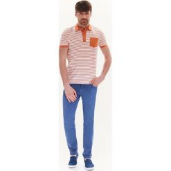 T-SHIRT MĘSKI POLO W PASKI. Koszulki polo męskie marki TOP SECRET. W wyprzedaży za 29.99 zł.