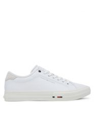 Tommy Hilfiger Tenisówki Th Hi Vulc Street Stitch FM0FM05645 Biały. Białe trampki męskie Tommy Hilfiger, bez wzorów, ze skóry, street, bez zapięcia. Za 339.99 zł.