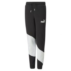 Spodnie Dresowe Puma Power Cat Fl. Czarne spodnie dresowe męskie Puma, bez wzorów, z dresówki. W wyprzedaży za 179.85 zł.