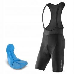 Krótkie spodenki rowerowe Rockbros z wkładką szelki sportowe męskie rozmiar XL. Czarne szorty sportowe męskie ROCKBROS, bez wzorów, sportowe. Za 118.98 zł.