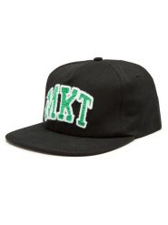 Market Czapka z daszkiem Panel 390000278 Czarny. Czarne czapki męskie Market, bez wzorów, z bawełny. Za 199.99 zł.