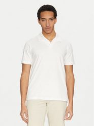 Calvin Klein Polo K10K114133 Biały Regular Fit. Białe koszulki polo męskie Calvin Klein, l, bez wzorów, z bawełny, bez kołnierzyka, bez ramiączek. Za 219.99 zł.