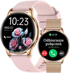 Zegarek SMARTWATCH Rubicon F30-SMA rose gold/pink. Czerwone zegarki smartwatch Rubicon. Za 219.00 zł.