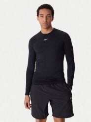 Reebok Koszulka techniczna RK25598CCM Czarny Slim Fit. Czarne t-shirty sportowe męskie Reebok, m, bez wzorów, z syntetyku, sportowe, bez ramiączek. Za 109.99 zł.