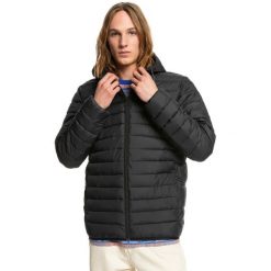 Kurtka puchowa dla Mężczyzn SCALY Czarny. Czarne kurtki softshell męskie Quiksilver, m, bez wzorów, z poliesteru, bez kaptura, trekkingowe. Za 449.99 zł.