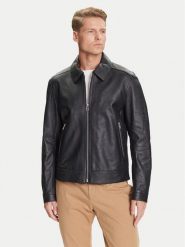BOSS Kurtka skórzana H-Mapson4 50543214 Czarny Regular Fit. Czarne kurtki męskie Boss, m, bez wzorów, ze skóry, bez ramiączek, bez kaptura. Za 2,239.00 zł.