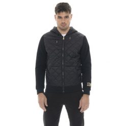 Herren-Kapuzenjacke mit durchgehendem Reißverschluss, Nylon i polar, Leone. Czarne bluzy z polaru męskie LEONE 1947 APPAREL, bez wzorów, z nylonu, sportowe, bez ramiączek, bez kaptura. W wyprzedaży za 235.76 zł.