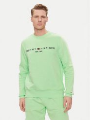 Tommy Hilfiger Bluza Logo MW0MW11596 Zielony Regular Fit. Zielone bluzy nierozpinane męskie Tommy Hilfiger, m, bez wzorów, z bawełny, bez ramiączek, bez kaptura. Za 339.99 zł.