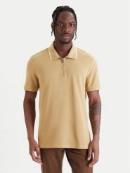 Calvin Klein Polo LV04LF214G Żółty Regular Fit. Żółte koszulki polo męskie Calvin Klein, m, bez wzorów, z bawełny, bez kołnierzyka, bez ramiączek. Za 369.99 zł.