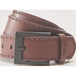 Pasek z masywną klamrą - Brązowy. Brązowe paski męskie House, w paski. Za 35.99 zł.