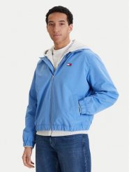 Tommy Jeans Kurtka przejściowa Essential DM0DM22720 Niebieski Regular Fit. Niebieskie kurtki męskie Tommy Jeans, m, bez wzorów, z jeansu, bez ramiączek, bez kaptura. Za 529.99 zł.