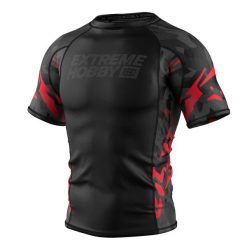 Koszulka Męska Rashguard MMA na Siłownię EXTREME HOBBY BLACK PANTHER. Czarne bielizna termoaktywna męska EXTREME HOBBY, m, bez wzorów, z bawełny, bez ramiączek, do biegania. Za 199.00 zł.