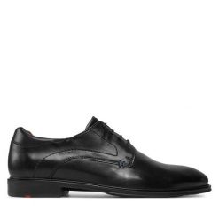 Półbuty Lloyd. Czarne eleganckie półbuty męskie Lloyd, wizytowe, bez obcasa, bez zapięcia. Za 639.99 zł.