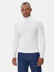 Emporio Armani Underwear Golf EM000388 AF14988 U0002 Biały Slim Fit. Białe kardigany męskie Emporio Armani Underwear, m, bez wzorów, bez ramiączek. Za 319.99 zł.