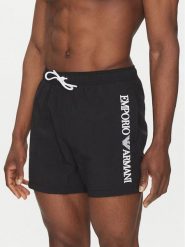 Emporio Armani Underwear Szorty kąpielowe EM000583 AF12330 UC001 Czarny Regular Fit. Czarne kąpielówki męskie Emporio Armani Underwear, m, bez wzorów, z syntetyku. Za 239.99 zł.