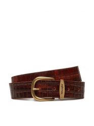 Wrangler Pasek Męski Alligator 112358333 Brązowy. Brązowe paski męskie Wrangler, bez wzorów, ze skóry. Za 129.99 zł.