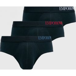 Emporio Armani - Bokserki (3 pack). Niebieskie bokserki męskie Emporio Armani, l, bez wzorów, z bawełny. Za 219.90 zł.