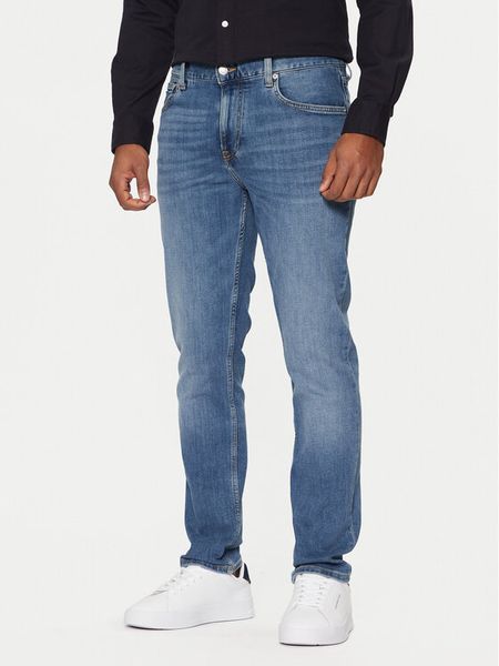 Tommy Hilfiger Jeansy Denton MW0MW39033 Niebieski Straight Fit. Niebieskie jeansy męskie Tommy Hilfiger, bez wzorów, z bawełny. Za 439.99 zł.
