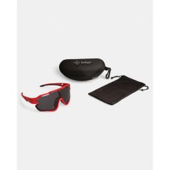 Okulary przeciwsłoneczne unisex Kilpi SHADON-U. Czerwone okulary przeciwsłoneczne męskie Kilpi, bez wzorów, sportowe. Za 207.23 zł.