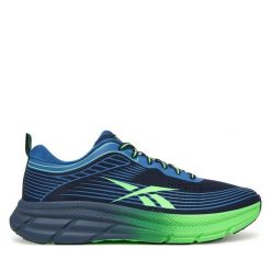 Buty do biegania Reebok. Niebieskie buty do biegania męskie Reebok, bez wzorów, bez zapięcia, do biegania. Za 249.99 zł.
