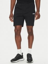 BOSS Szorty sportowe 50537819 Czarny Regular Fit. Czarne szorty sportowe męskie Boss, bez wzorów, z syntetyku, sportowe. Za 349.99 zł.