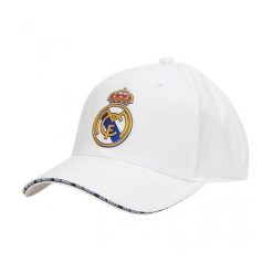Czapka baseballowa dla dorosłych Real Madryt 23-24. Białe czapki męskie Real Madrid, bez wzorów, sportowe. Za 109.90 zł.