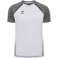 Polo Hummel Lead 2.0. Białe koszulki polo męskie HUMMEL, bez wzorów, sportowe, bez kołnierzyka, bez ramiączek. Za 180.00 zł.