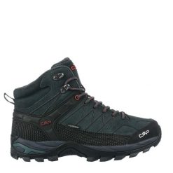 Rigel Mid Trekking Shoes Wp. Czarne buty trekkingowe męskie CMP, bez wzorów, bez obcasa, bez zapięcia. Za 456.42 zł.