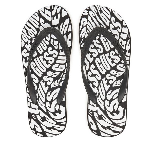 Japonki Guess. Czarne klapki i japonki męskie Guess, z aplikacjami. Za 109.99 zł.